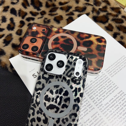 Cool Leopard | Silver MagSafe Phone Case Grip Set
