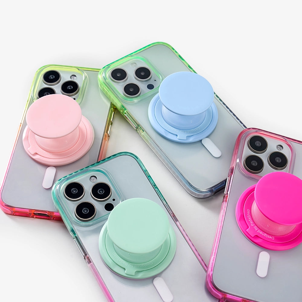 Color Clash Fantasia | Clear MagSafe Phone Case Grip Set