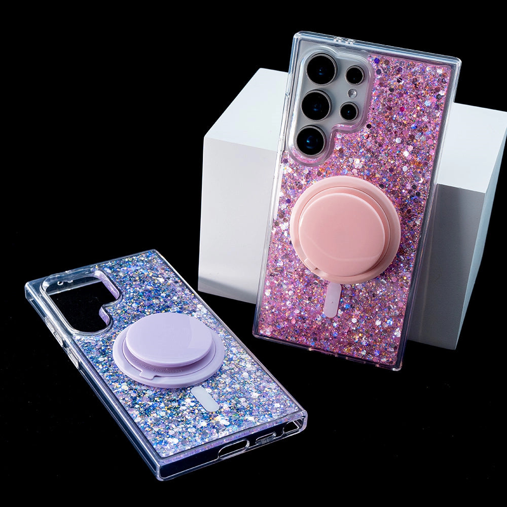 Glitter MagSafe Phone Case Grip Set For Samsung