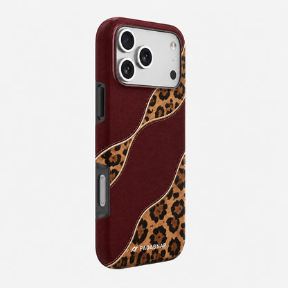 Burgundy Leopard MagSafe Phone Case