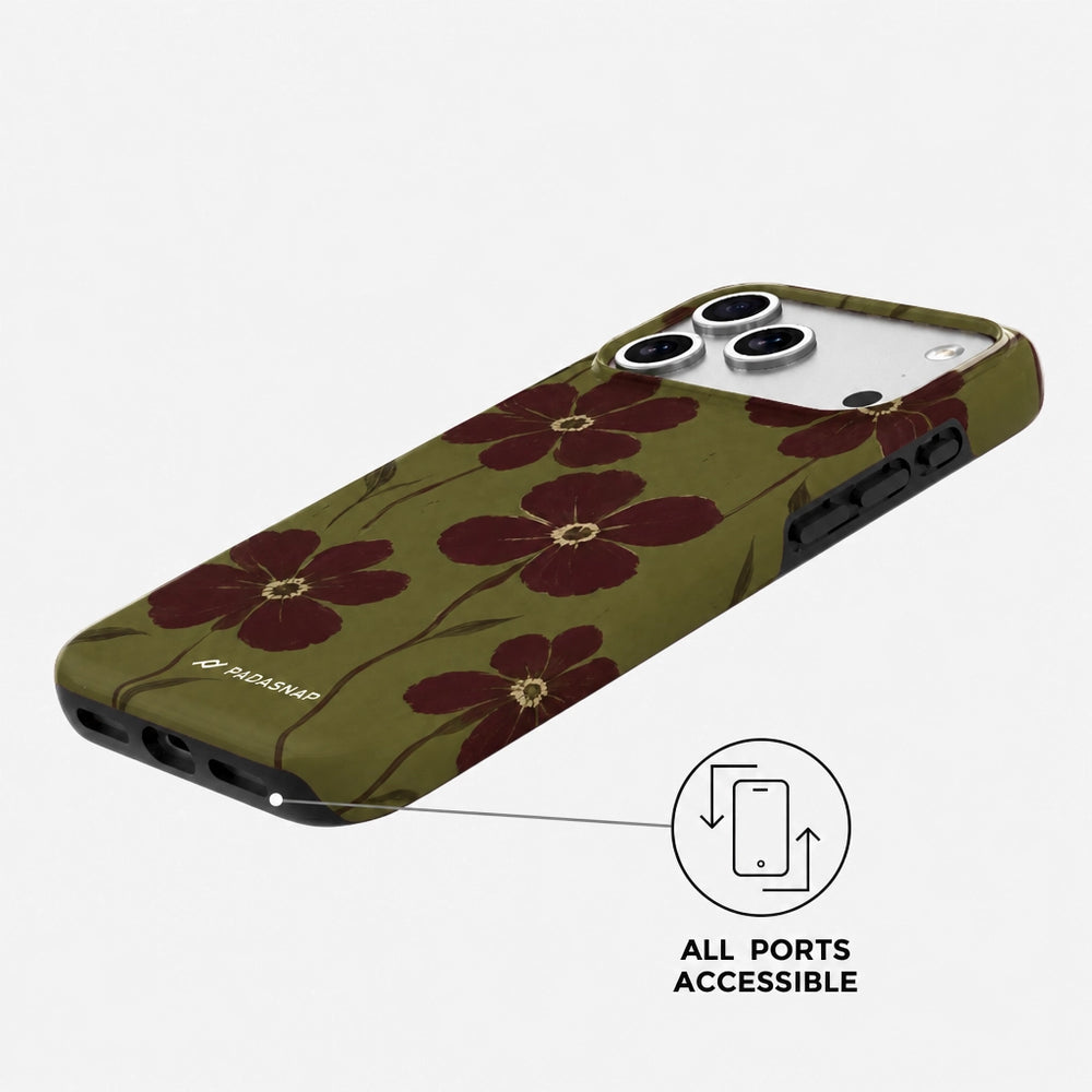 Olive Bloom MagSafe Phone Case