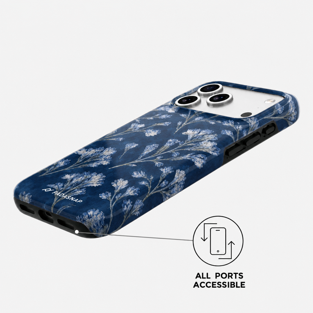 Indigo Bloom MagSafe Phone Case Grip Set