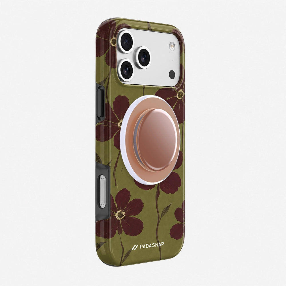 Olive Bloom MagSafe Phone Case Grip Set