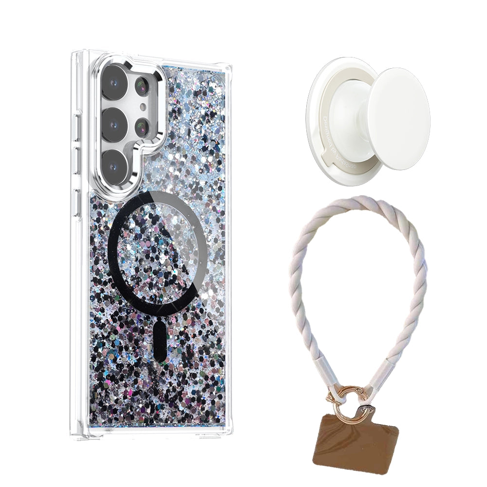 Glitter | MagSafe Phone Case Grip Strap With Removable Corners