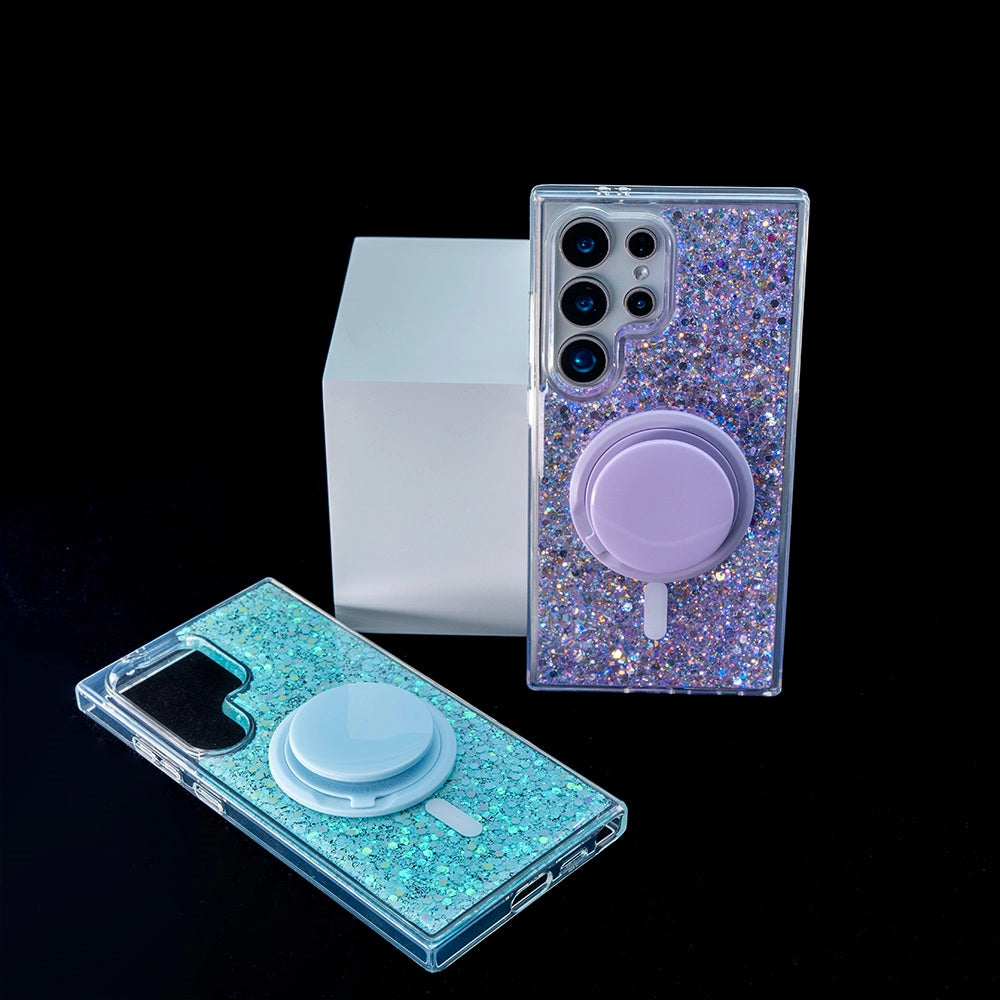 Glitter MagSafe Phone Case Grip Set For Samsung