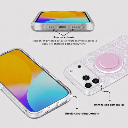 Floral Lace MagSafe Phone Case Grip Set
