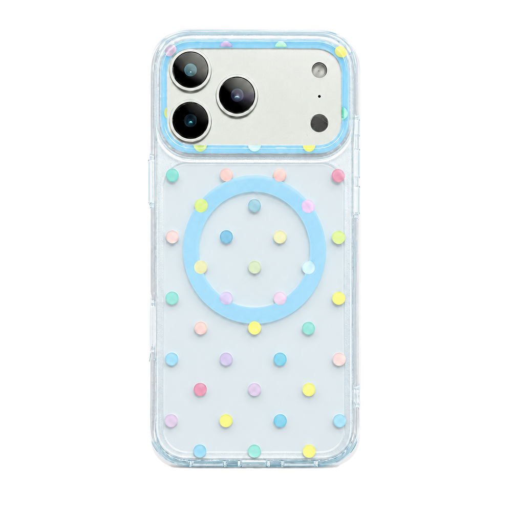 Colorful Dots Clear MagSafe Phone Case