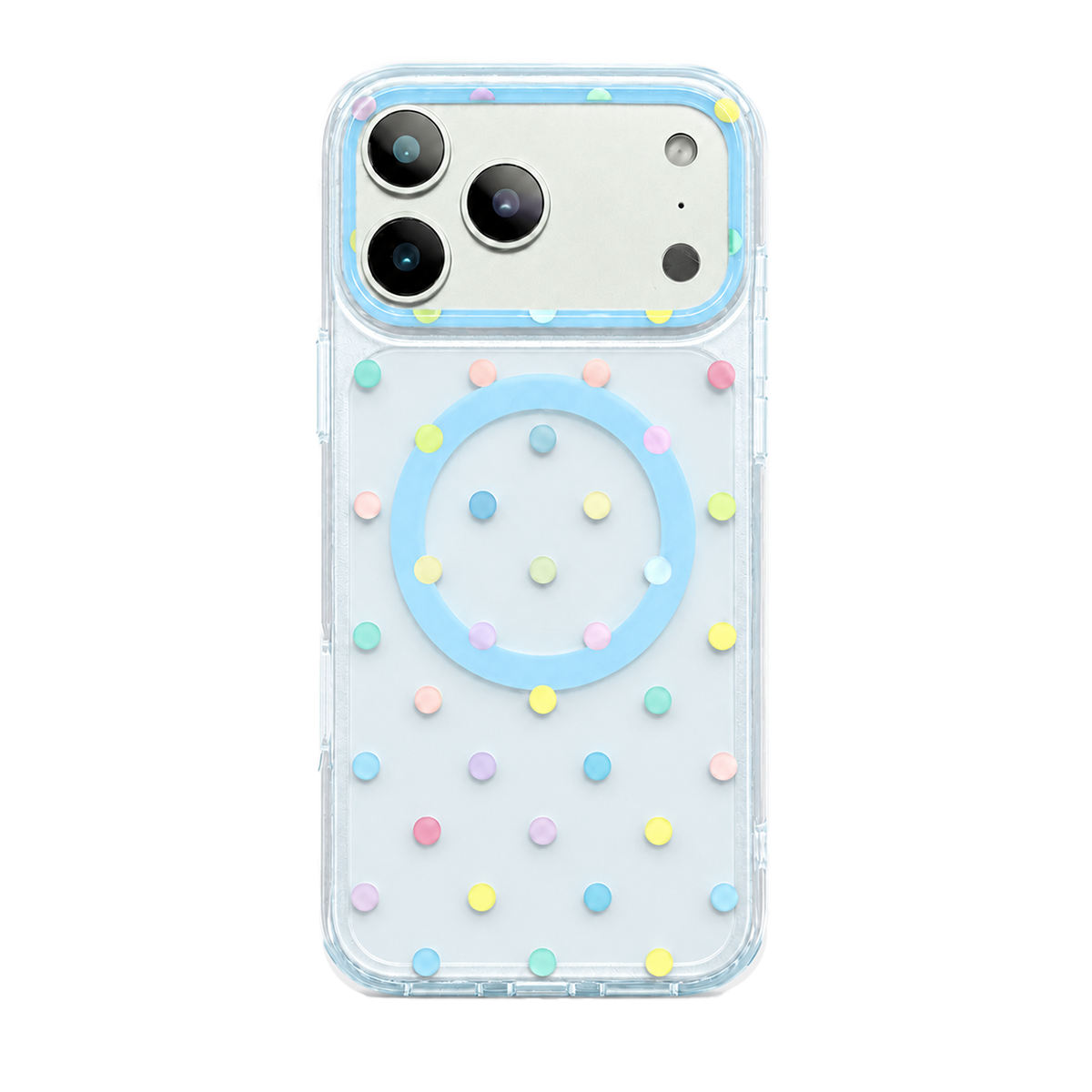 Colorful Dots Clear MagSafe Phone Case