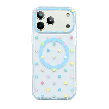 Colorful Dots Clear MagSafe Phone Case