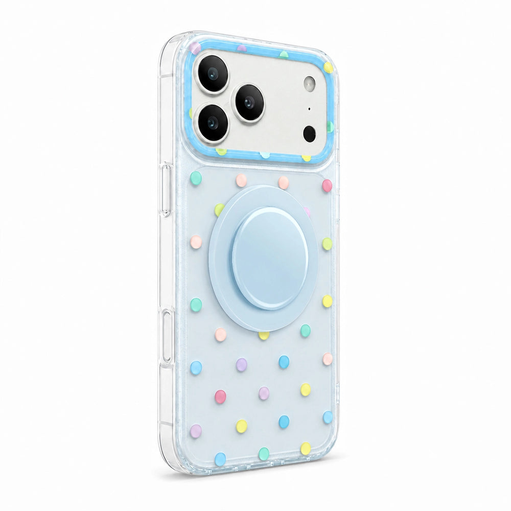 Colorful Dots Clear MagSafe Phone Case Grip Set