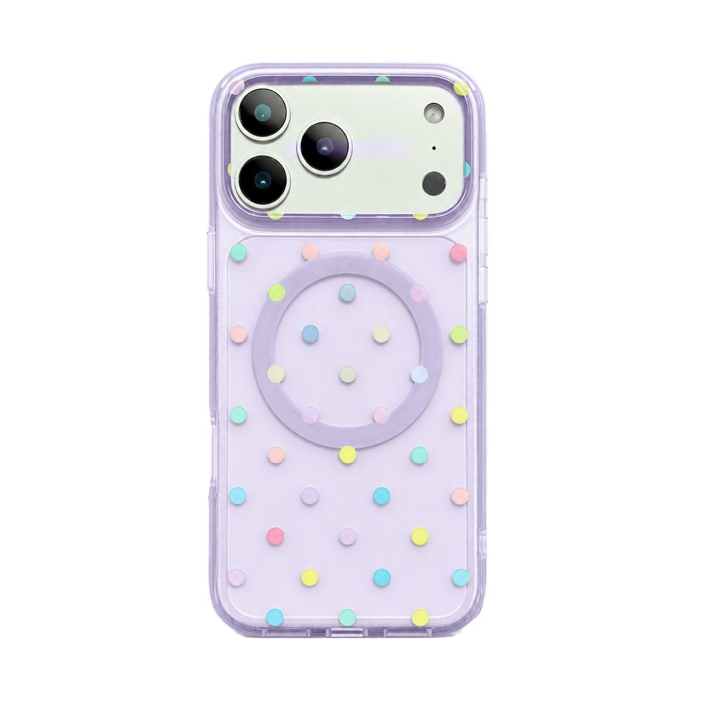 Colorful Dots Clear MagSafe Phone Case