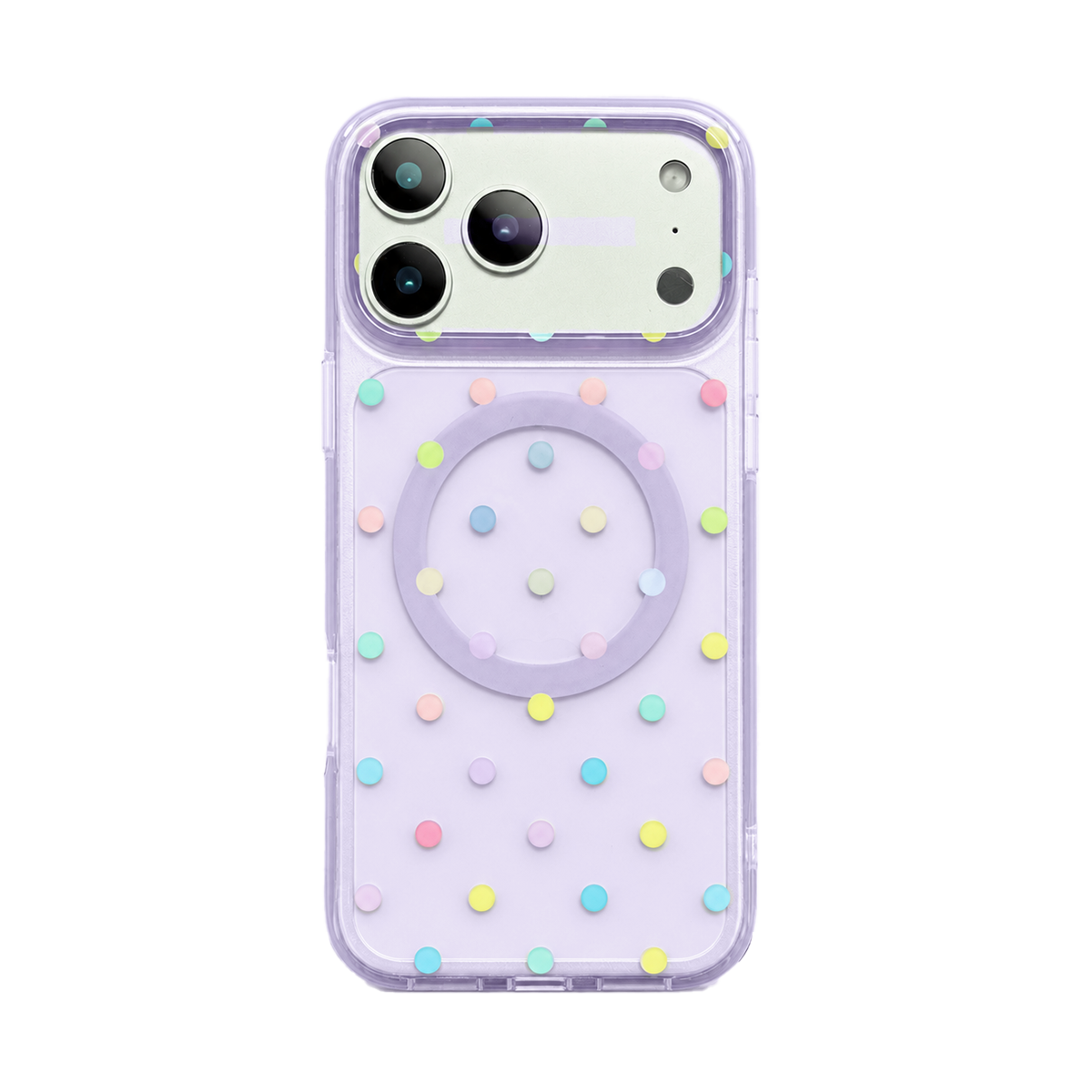 Colorful Dots Clear MagSafe Phone Case