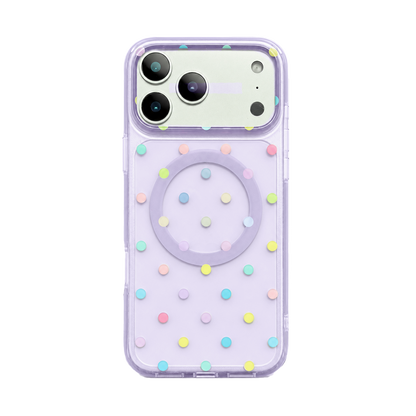 Colorful Dots Clear MagSafe Phone Case