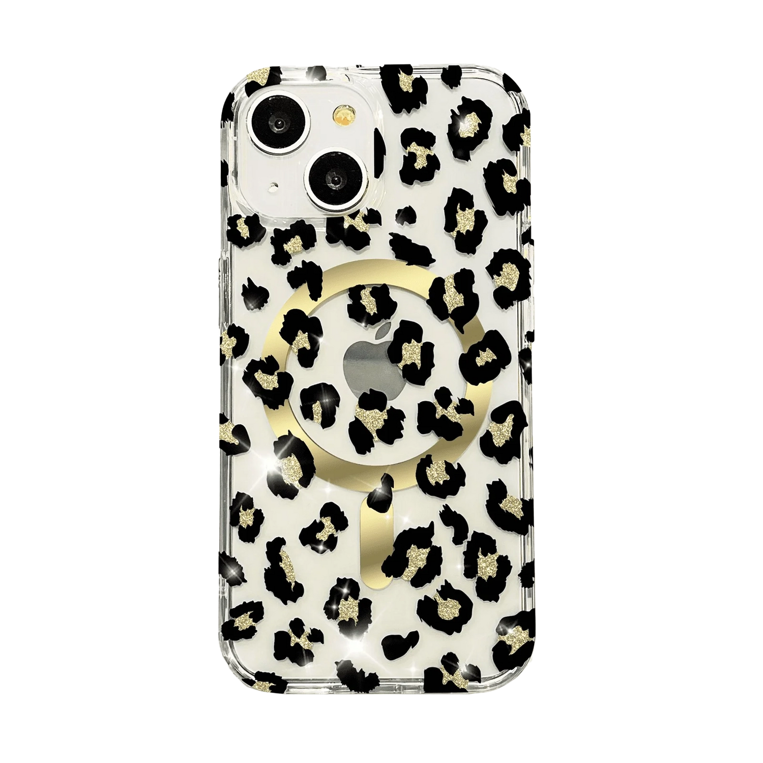 Luxury Leopard Clear MagSafe Phone Case