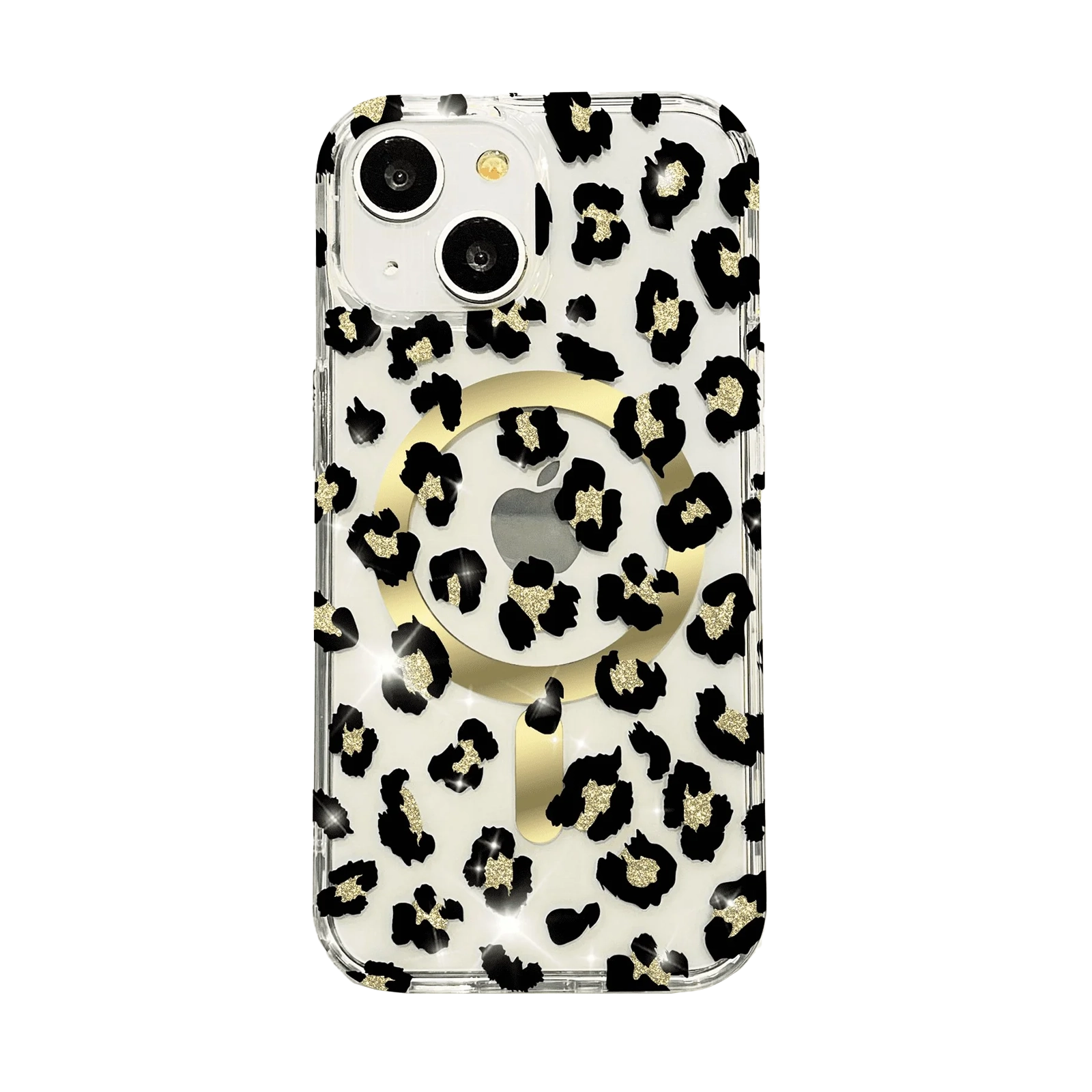 Luxury Leopard Clear MagSafe Phone Case