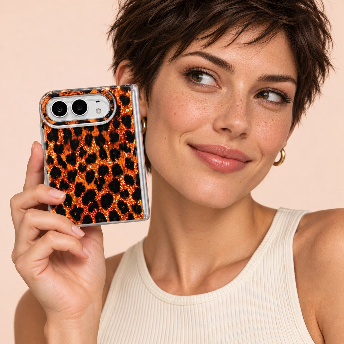 Glitter Leopard MagSafe Phone Case