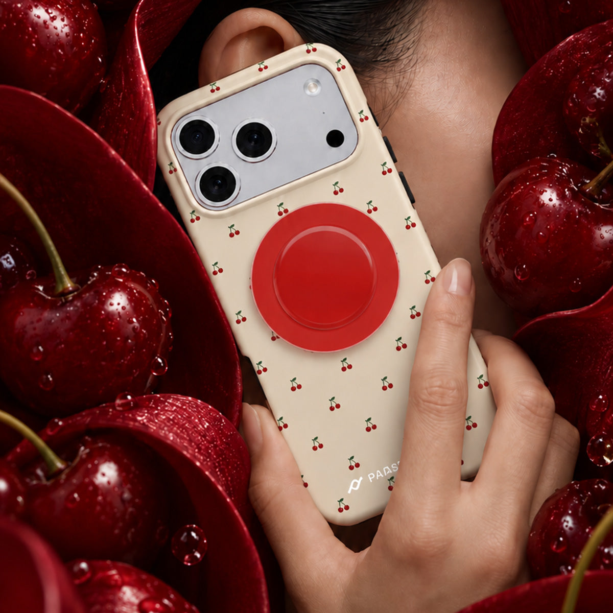 Cherry MagSafe Phone Case Grip Set