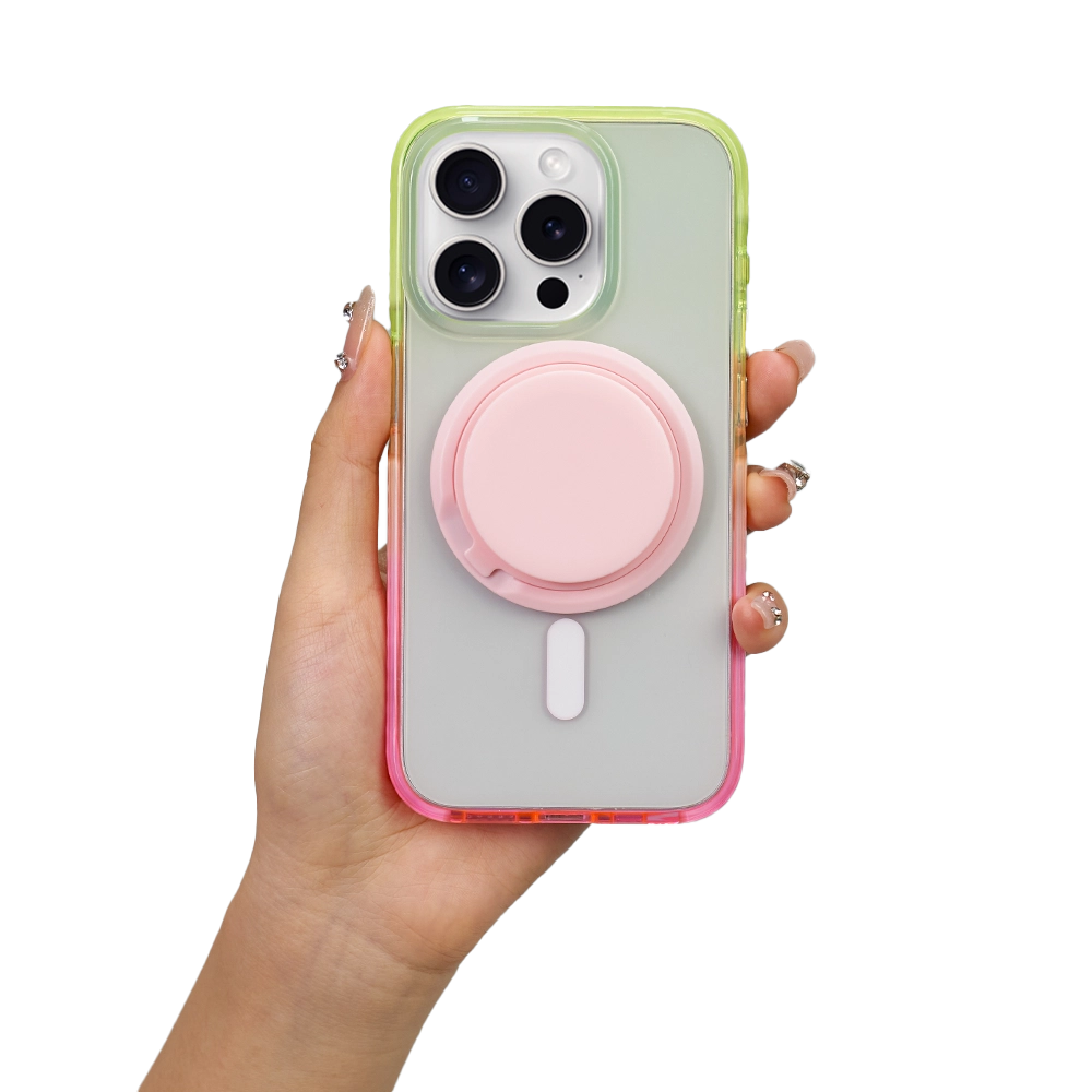 Color Clash Fantasia | Clear MagSafe Phone Case Grip Set