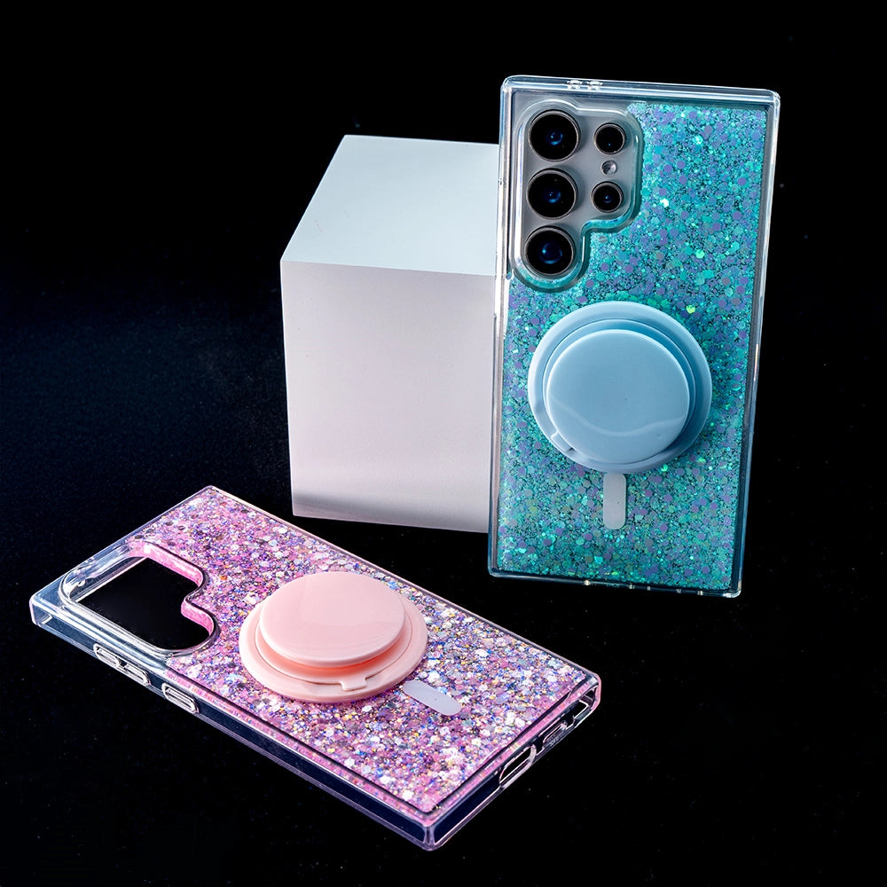 Glitter MagSafe Phone Case Grip Set For Samsung