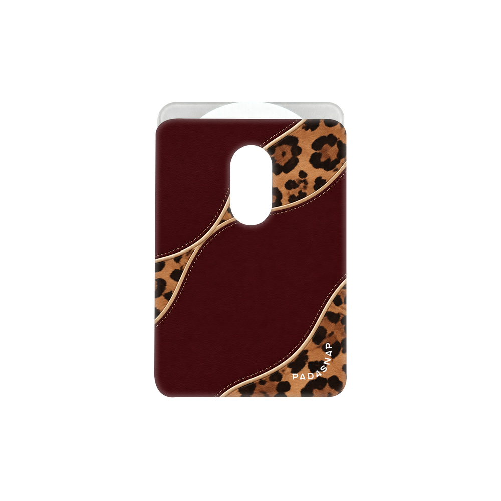 Burgundy Wave MagSafe Card Holder