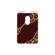 Burgundy Wave MagSafe Card Holder