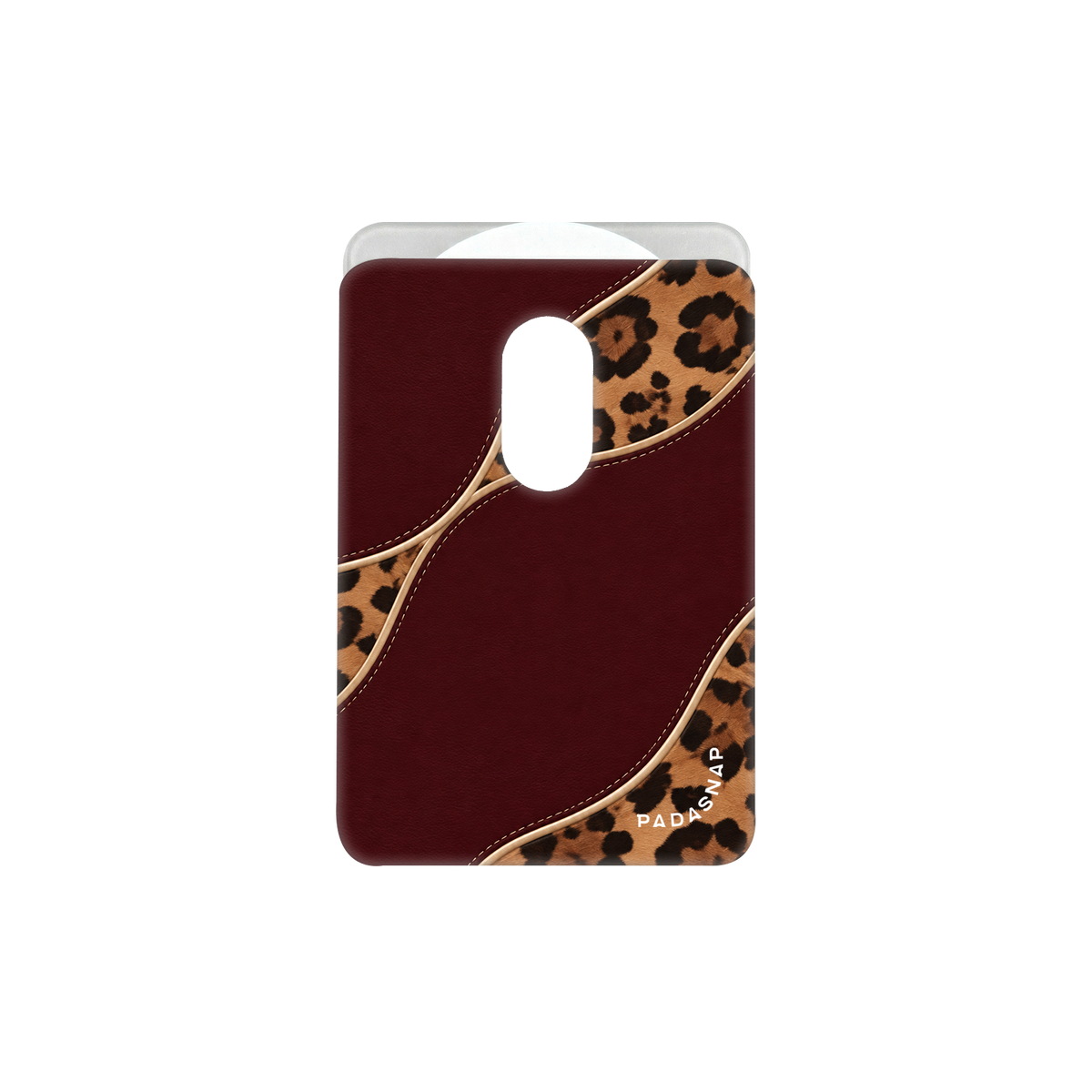 Burgundy Wave MagSafe Card Holder