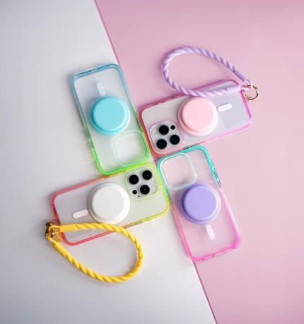 Color Clash Fantasia | Crystal Yellow MagSafe Phone Case With Grip - PadaSnap