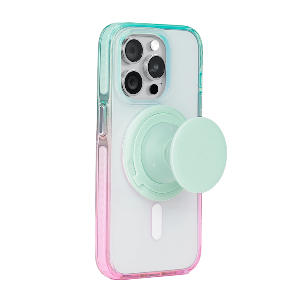 Color Clash Fantasia | Clear MagSafe Phone Case Grip Set