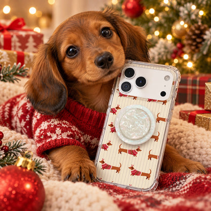 Christmas Dachshund MagSafe Phone Case Grip Set