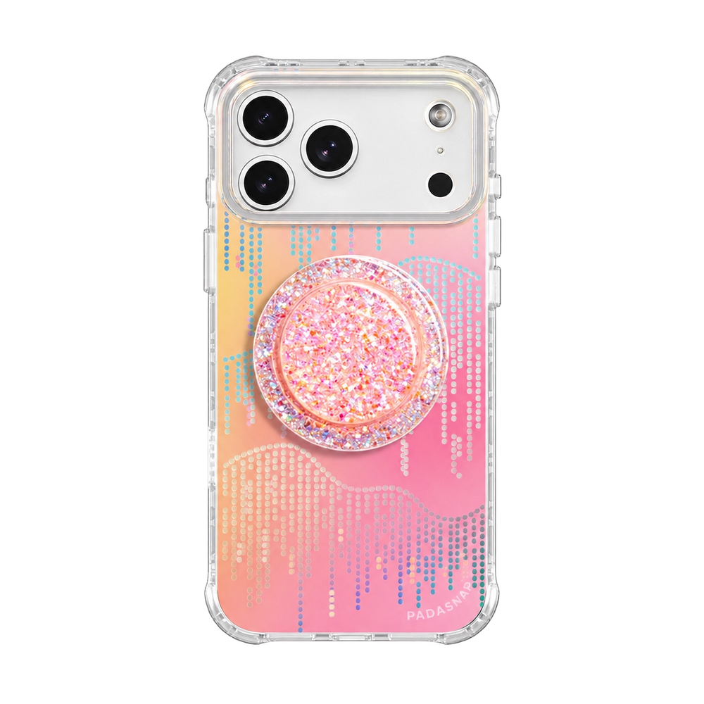 Iridescent Stardust Cascade MagSafe Phone Case Grip Set