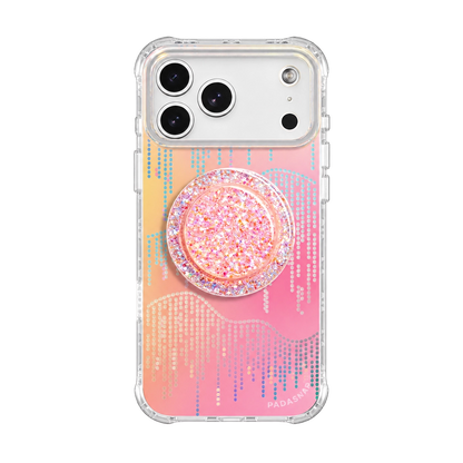 Iridescent Stardust Cascade MagSafe Phone Case Grip Set