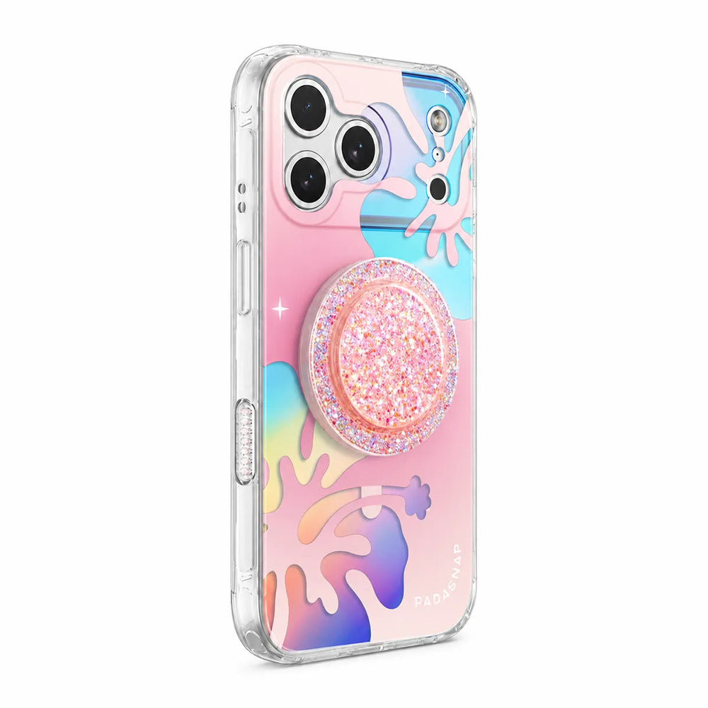 Hibiscus Iridescent MagSafe Phone Case Grip Set