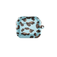 Leopard Print Blue AirPods Case