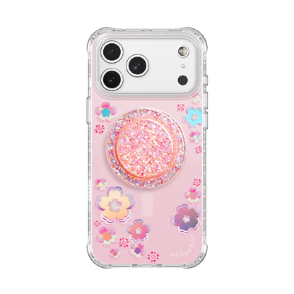 Iridescent Holo-Sakura MagSafe Phone Case Grip Set
