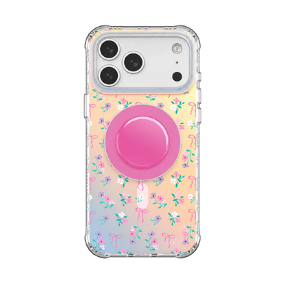 Cottage Bloom｜Pink MagSafe Phone Case Grip Set