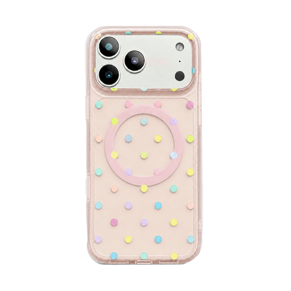 Colorful Dots Clear MagSafe Phone Case