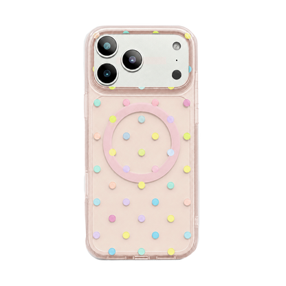 Colorful Dots Clear MagSafe Phone Case
