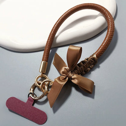 Elegant Bows | Leather Phone Strap