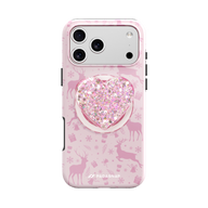 Deerland Christmas | Pink MagSafe Phone Case Grip Set