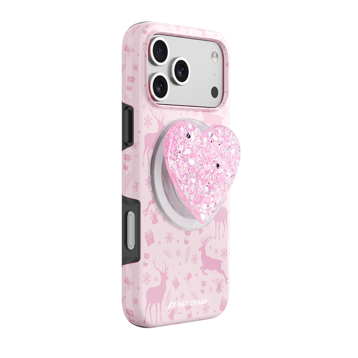 Deerland Christmas | Pink MagSafe Phone Case Grip Set