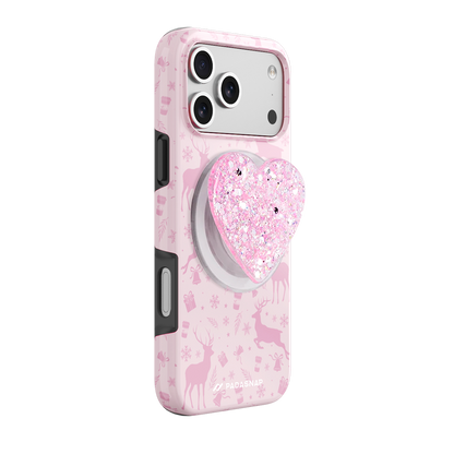 Deerland Christmas | Pink MagSafe Phone Case Grip Set
