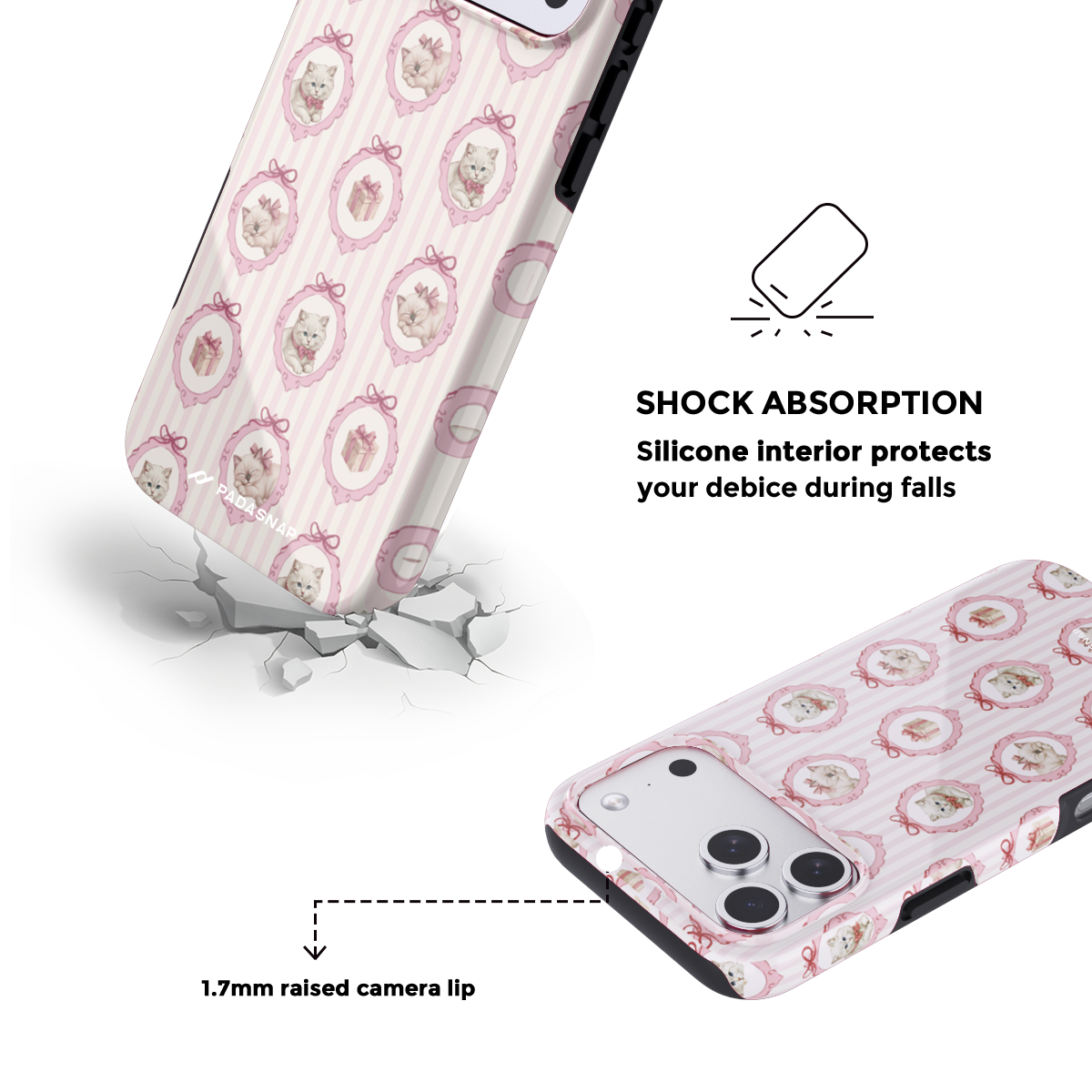 Festive Felines MagSafe Phone Case Grip Set