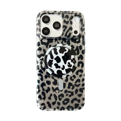 Cool Leopard | Silver MagSafe Phone Case Grip Set