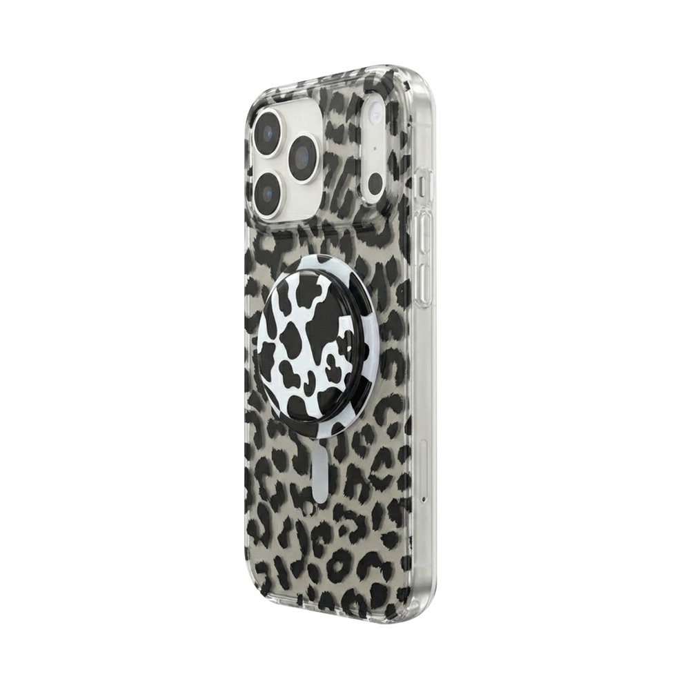 Cool Leopard | Silver MagSafe Phone Case Grip Set
