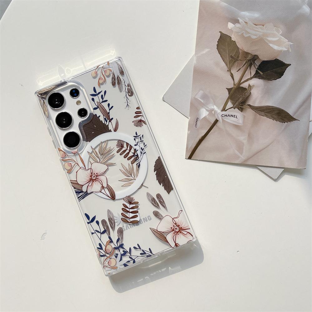 Floral Day | Clear MagSafe Phone Case For Samsung