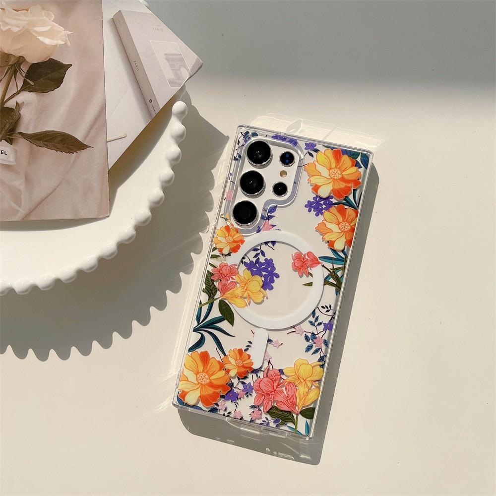 Floral Day | Clear MagSafe Phone Case For Samsung