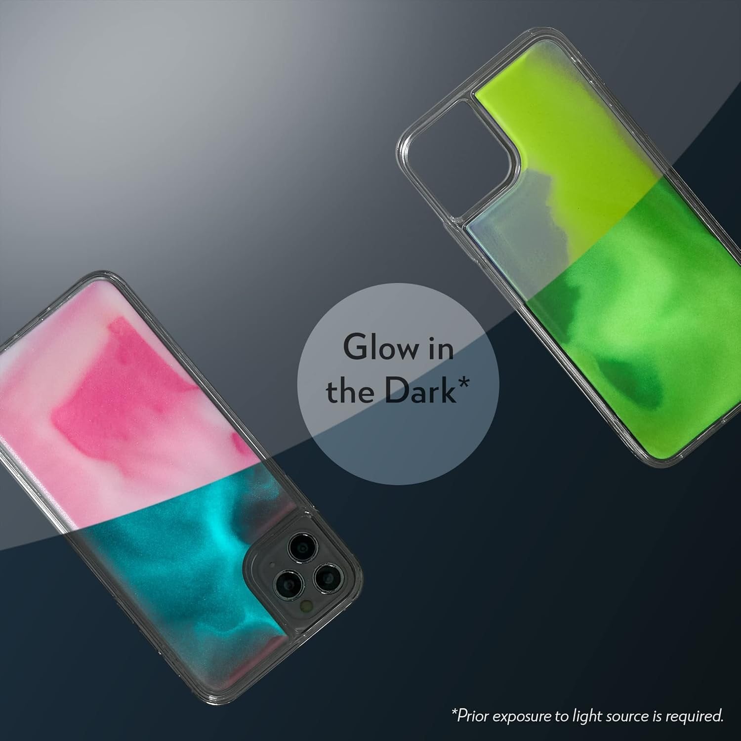 Flowing Neon Sand Liquid Luminous Phone Case