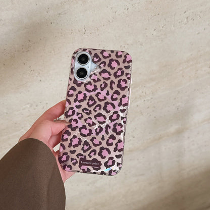 Leopard Print | Iridescent MagSafe Phone Case Grip Strap