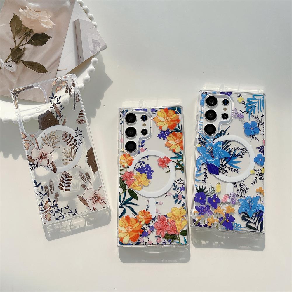 Floral Day | Clear MagSafe Phone Case For Samsung