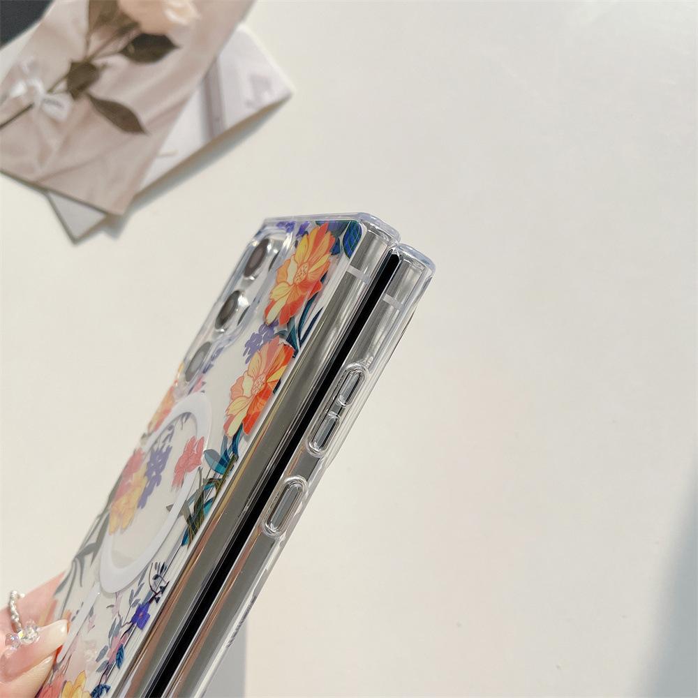 Floral Day | Clear MagSafe Phone Case For Samsung